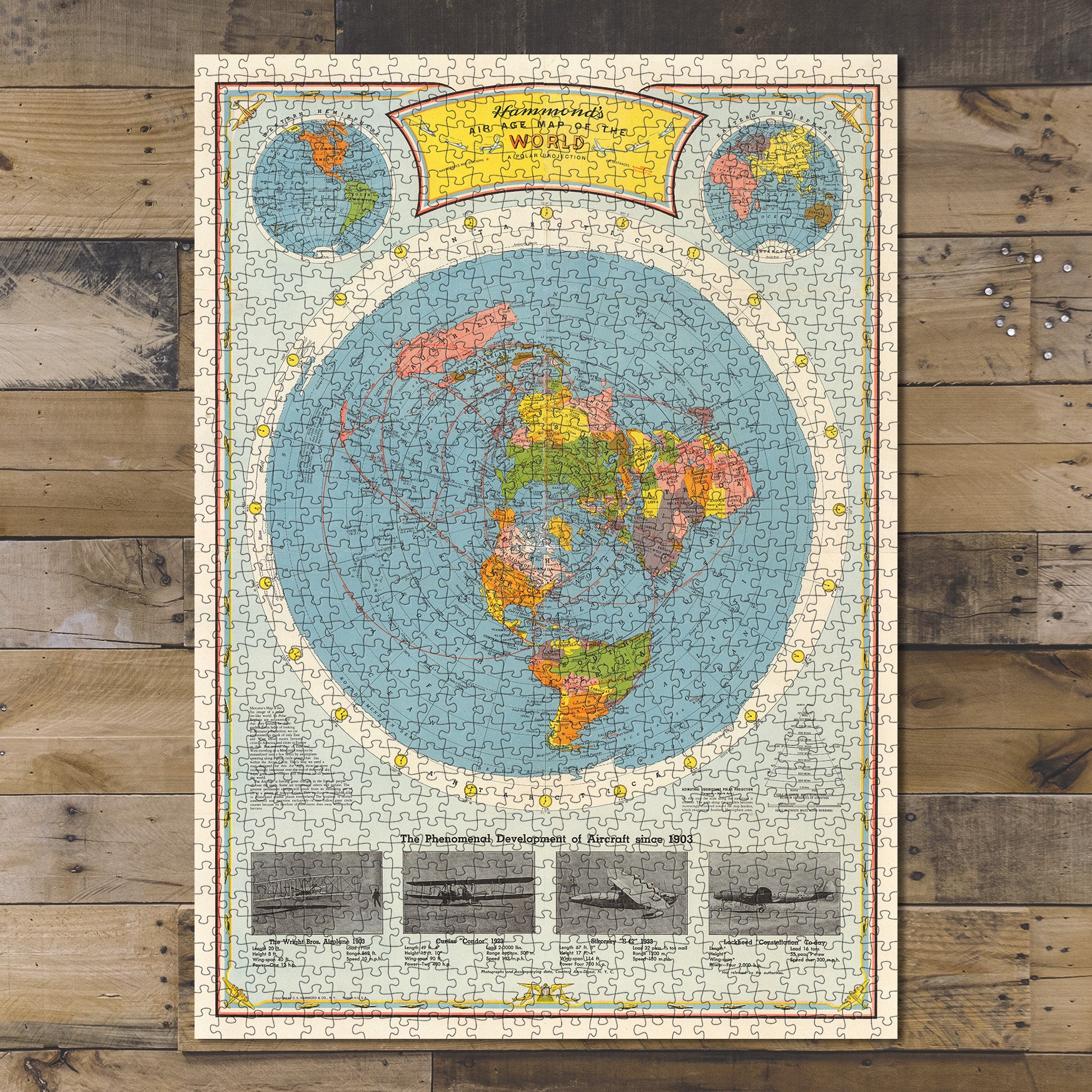 Old World Map 1000-Piece Jigsaw Puzzle